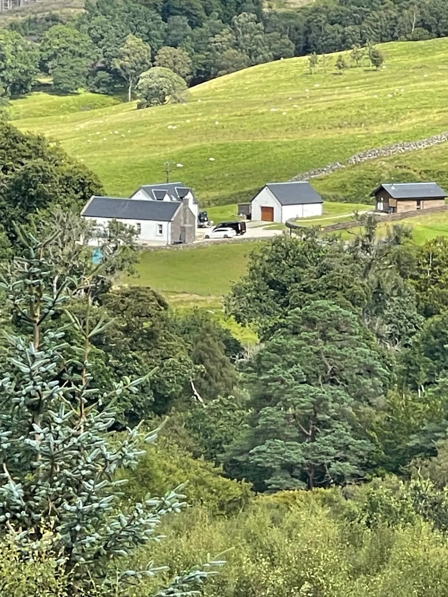 The estate steading from the air